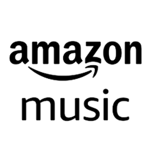 The amazon music logo on a white background, displayed in the Elementor Footer.